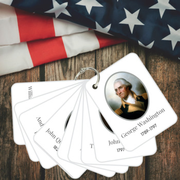 Preview of American Presidents Ring Cards | Full Color, Current | 46 Presidencies