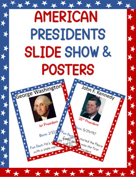 Preview of American Presidents Slide Show & Posters-Primary