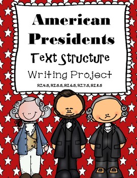 Preview of United States Presidents Text Structure Writing Project and Comparison Activity