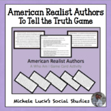 American Realist Authors Who Am I "To Tell the Truth" Game