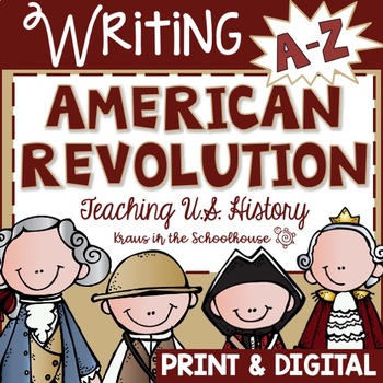 Preview of American Revolution A-Z Book | Easel Activity Distance Learning