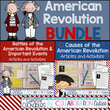 Preview of Causes of the American Revolution and Battles of the American Revolution Bundle