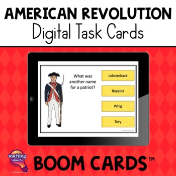 Preview of American Revolution BOOM Cards History Review Activity