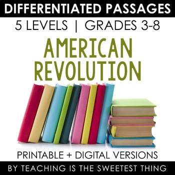 Preview of American Revolution Differentiated Passages Bundle