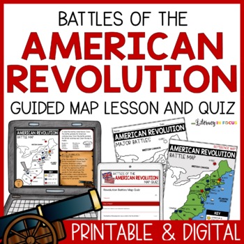 american revolution map of battles