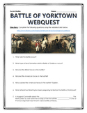 American Revolution - Battle of Yorktown - Webquest with Key