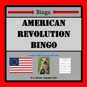 Preview of American Revolution Vocabulary Bingo (30 pre-made cards!)