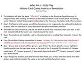 American Revolution Bingo and Role Play