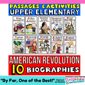 Preview of American Revolution Biographies Reading Passages : 4th Grade Revolutionary War