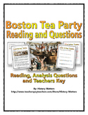 American Revolution (Boston Tea Party) - Reading and Quest