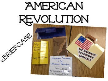 Preview of American Revolution Briefcase Templates with Grading Rubric