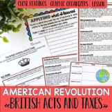 American Revolution British Acts & Taxes