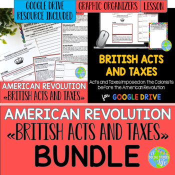 Preview of American Revolution British Acts and Taxes BUNDLE