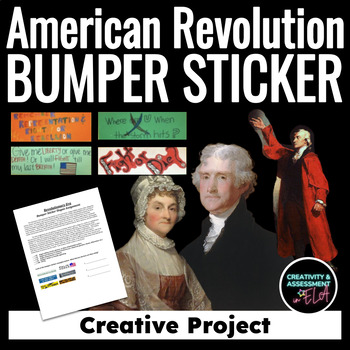 Preview of American Revolution Bumper Sticker Creative Project