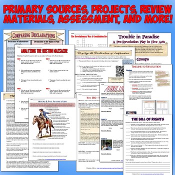 American Revolution Complete Unit Set by Students of History | TpT