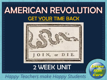 Preview of American Revolution Lesson Plan Unit for 5th-7th Graders | Google Apps!