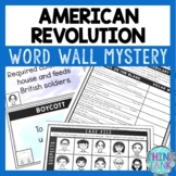 American Revolution Causes Interactive Word Wall Mystery -