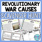 Revolutionary War Causes Scavenger Hunt - Task Cards - Rea
