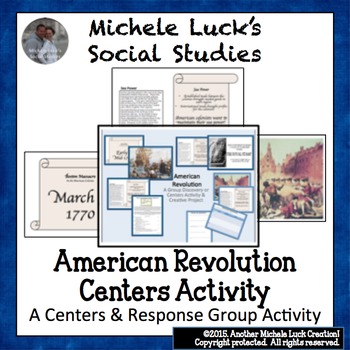 Preview of American Revolution Centers Investigation & Project Assignment Activity