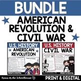 American Revolution & Civil War Activities and Worksheets 