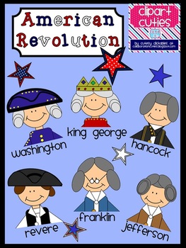 Preview of American Revolution Clipart- Washington, Franklin and More!