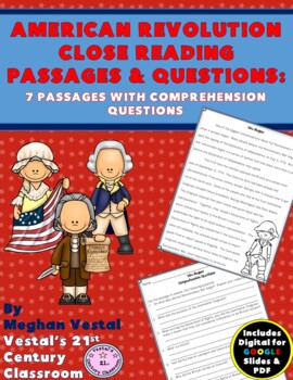 Preview of American Revolution Close Reading Passages {Digital & PDF Included}