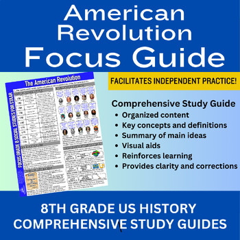 Preview of American Revolution Comprehensive Focus Study Guide U.S. History