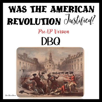 Preview of American Revolution DBQ Reading and Writing using Primary Sources for PreAP
