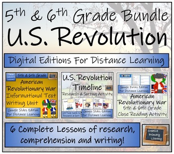 Preview of U.S. Revolution Timeline & Activity Bundle Digital & Print | 5th & 6th Grade