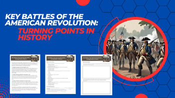 Preview of American Revolution Era Worksheet - Key Battles of the American Revolution