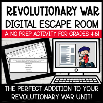 Preview of American Revolution Digital Escape Room | Revolutionary War Battles and Events