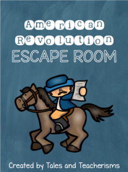 Preview of American Revolution Escape Room Mystery PRINT AND GO!