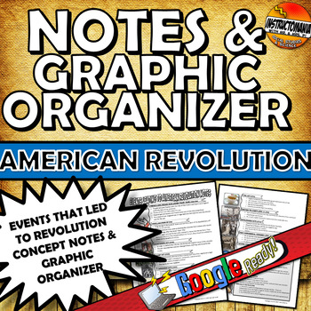 Preview of American Revolution Events Leading the the Revolution Cloze Notes