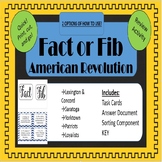 American Revolution Fact or Fib Cards