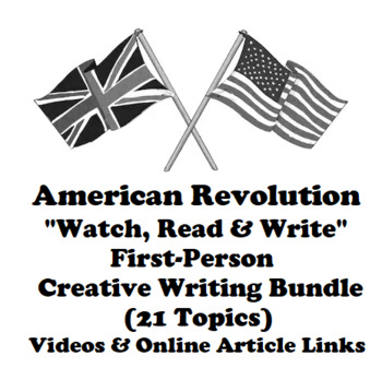 Preview of American Revolution First-Person Creative Writing Bundle (21 PDF Assignments)