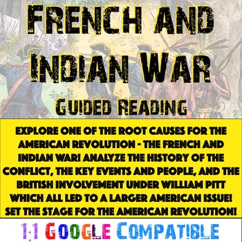 Preview of American Revolution - French and Indian War Guided Reading!