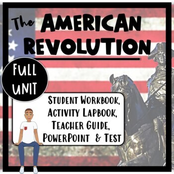 Preview of American Revolution Full Unit: Causes & More! (Readings, Lapbook, PowerPt & Test