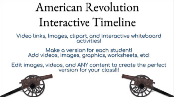 Preview of American Revolution - Google Slides - Interactive Timeline 