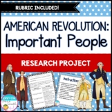 American Revolution Important People Research Project Activity