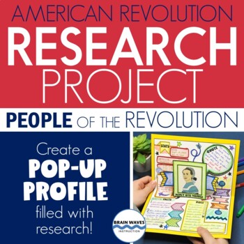 Preview of American Revolution – Important People Research Project - Revolutionary War