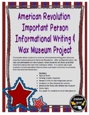 American Revolution Important Person Informational Writing