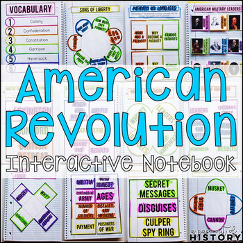 Preview of American Revolution Interactive Notebook Graphic Organizers American History