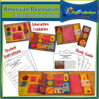 Preview of American Revolution Lapbook / Interactive Notebook