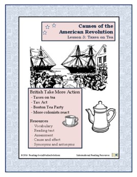Preview of Revolutionary War - Causes 03 - Tax on Tea - Distance Learning