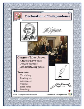 Preview of Revolutionary War - Causes 05 - Declaration of Independence - Distance Learning