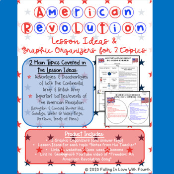 Preview of American Revolution Lessons & Graphic Organizers 