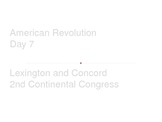 American Revolution - Lexington and Concord