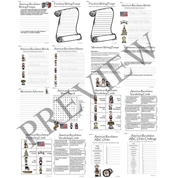 American Revolution Activity Packet Printable Worksheets by KP Classroom