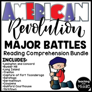 Preview of American Revolution Major Battles Worksheet Bundle Revolutionary War
