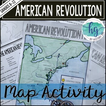 Preview of American Revolution Map Activity (Print and Digital)